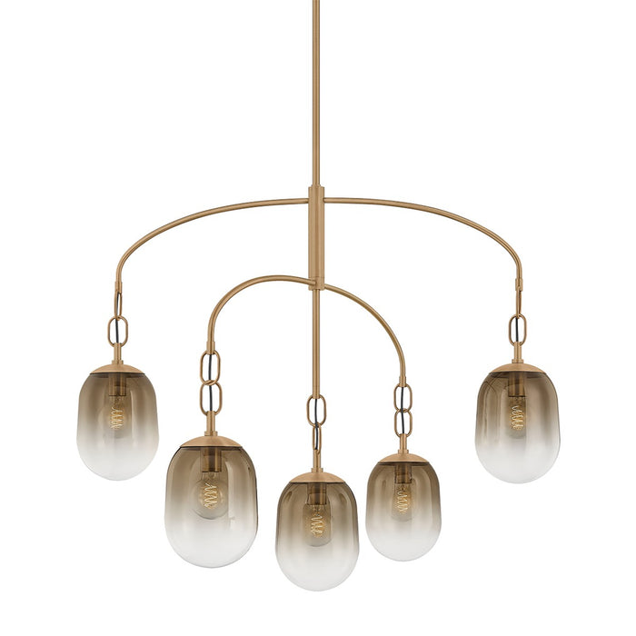 Troy Lighting - F2542-PBR - Five Light Chandelier - Harvey - Patina Brass