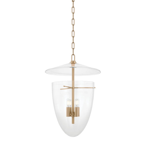 Tully Four Light Lantern Patina Brass
