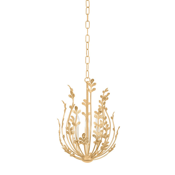 Troy Lighting - F4615-VGL - Three Light Chandelier - Delmore - Vintage Gold Leaf