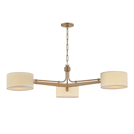 Mailo Three Light Chandelier Patina Brass