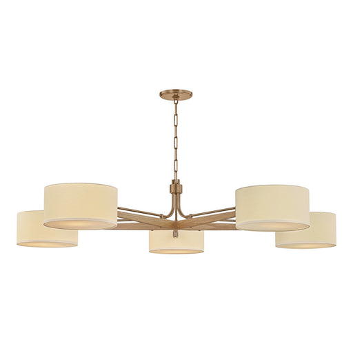 Mailo Five Light Chandelier Patina Brass