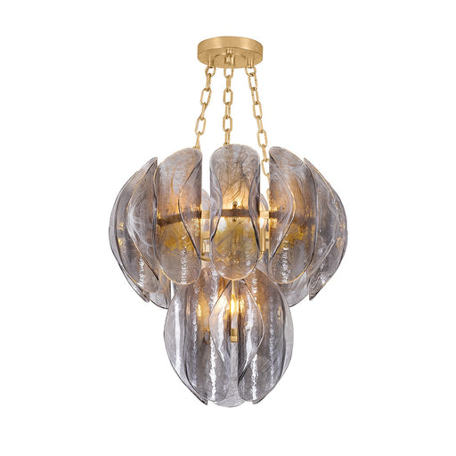 Anatase Five Light Chandelier Vintage Gold Leaf