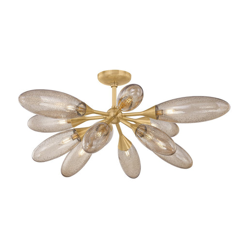 Cordoba 12 Light Semi Flush Mount Vintage Brass