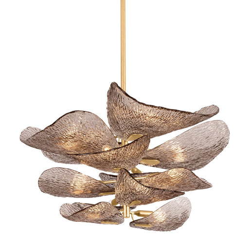 Cardiff 12 Light Chandelier Vintage Gold Leaf