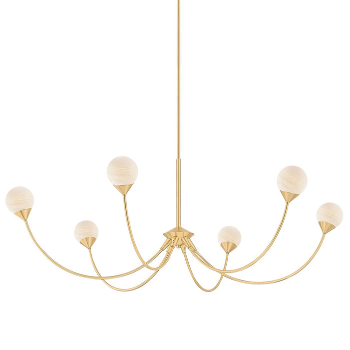 Mitzi - H1051806-AGB - LED Chandelier - Natasha - Aged Brass
