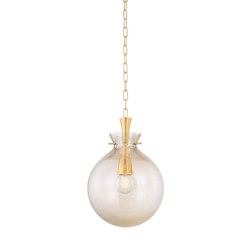 Benita One Light Pendant Aged Brass
