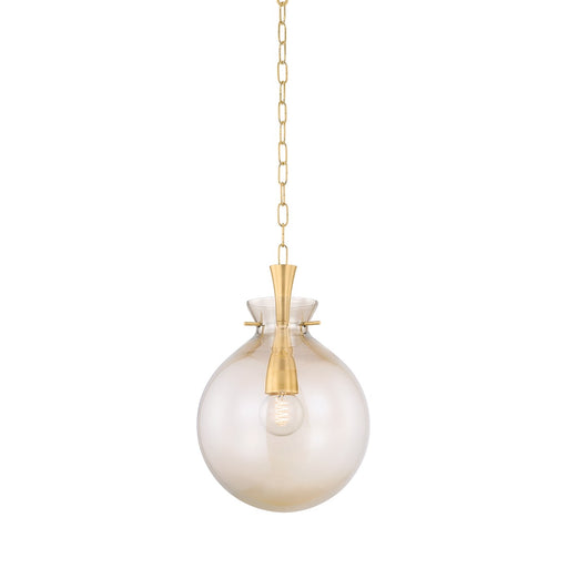 Mitzi - H1052701S-AGB - One Light Pendant - Benita - Aged Brass