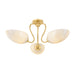 Mitzi - H1064603-AGB - Three Light Semi Flush Mount - Reva - Aged Brass