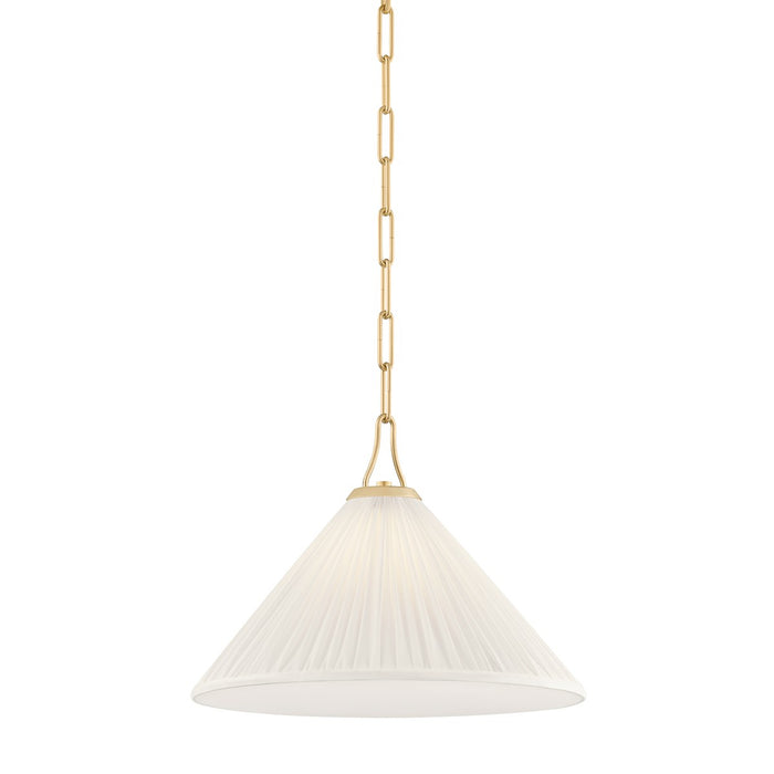Mitzi - H1076701S-AGB - One Light Pendant - Merida - Aged Brass