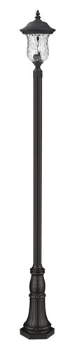 Armstrong Three Light Outdoor Post Mounted Fixture Black