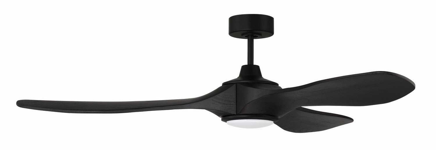 Craftmade - EVY60FB3-NWF - 60"Ceiling Fan - Envy 60" Ceiling Fan, Damp Rated, no Wifi - Flat Black