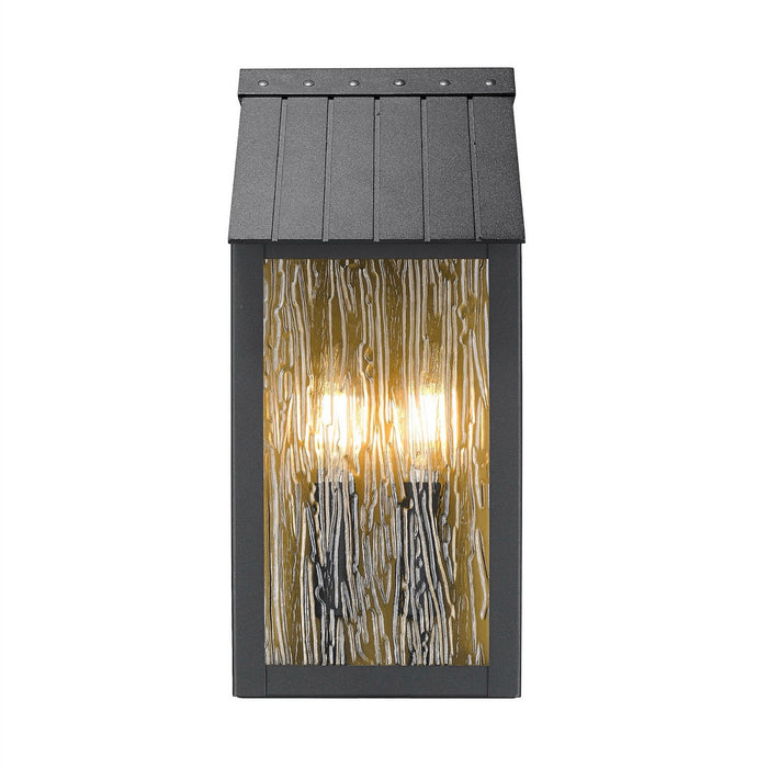 Artcraft - AC8057BK - Three Light Outdoor Wall Sconce - Point - Black, Brass
