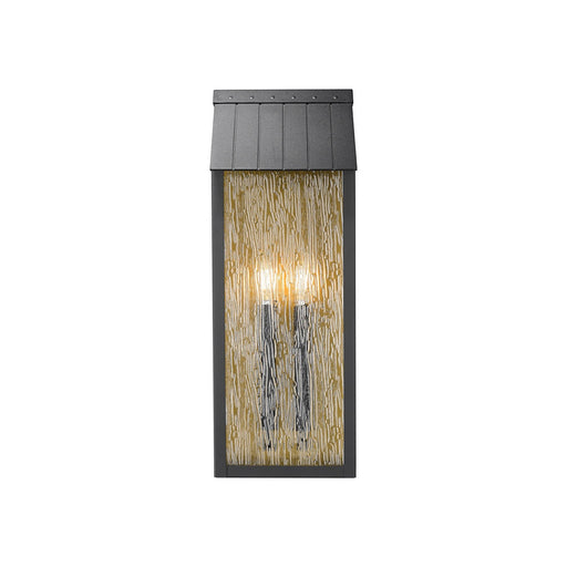 Point Two Light Outdoor Wall Sconce Black, Brass