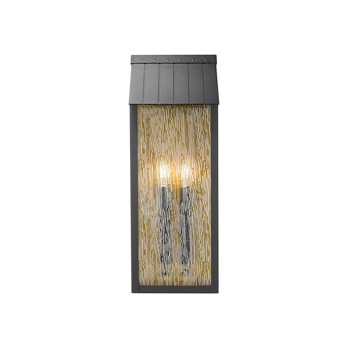 Artcraft - AC8058BK - Two Light Outdoor Wall Sconce - Point - Black, Brass