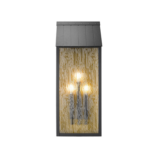 Point Two Light Outdoor Wall Sconce Black, Brass