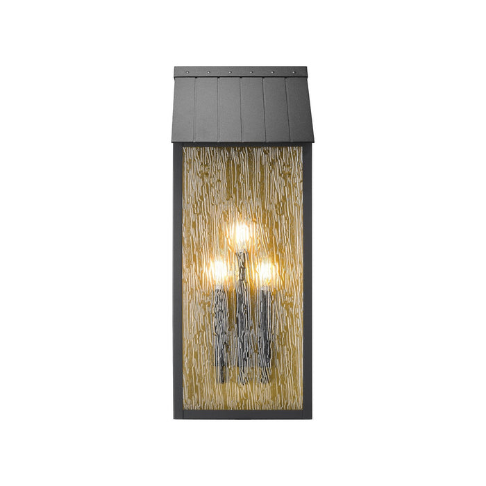Artcraft - AC8059BK - Two Light Outdoor Wall Sconce - Point - Black, Brass