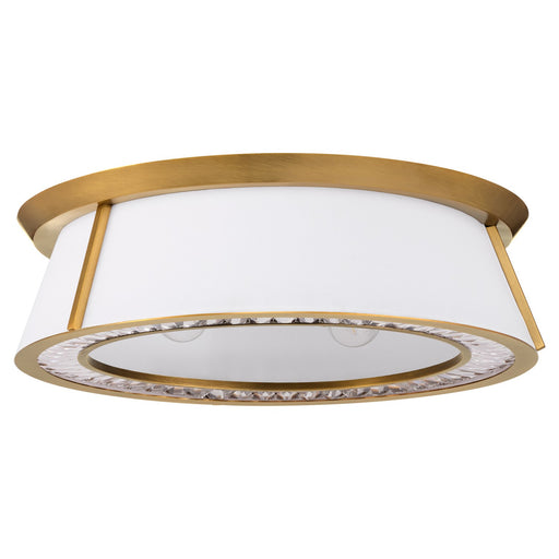 Gorham Four Light Flush Mount Brushed Brass