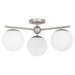 Quorum - 339-3-65 - Three Light Semi-Flush Mount - Jasper - Satin Nickel
