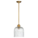 Quorum - 393-47 - One Light Pendant - Meriam - Brushed Brass