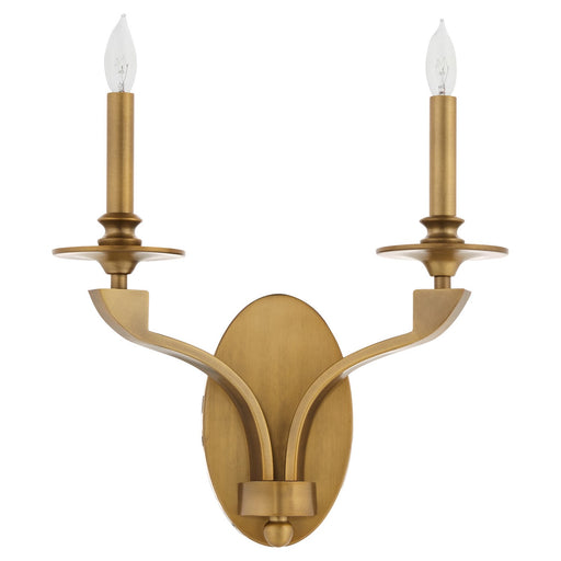 Chantelle Two Light Wall Mount Brushed Brass