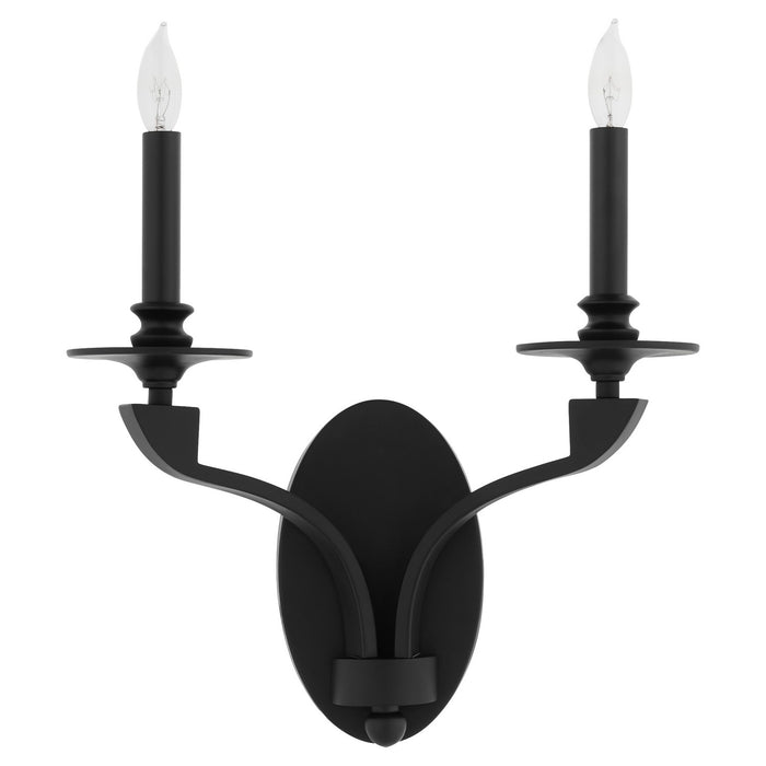 Quorum - 5240-2-59 - Two Light Wall Mount - Chantelle - Matte Black