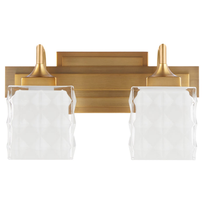 Quorum - 5502-2-47 - Two Light Vanity - Diamonte - Brushed Brass