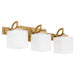Quorum - 5502-3-47 - Three Light Vanity - Diamonte - Brushed Brass