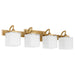 Quorum - 5502-4-47 - Four Light Vanity - Diamonte - Brushed Brass
