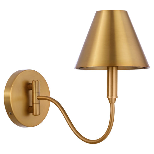 Waltz One Light Swing-Arm Lamp Brushed Brass