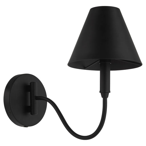 Waltz One Light Swing-Arm Lamp Matte Black