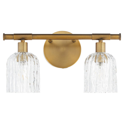 Meriam Two Light Wall Mount Brushed Brass