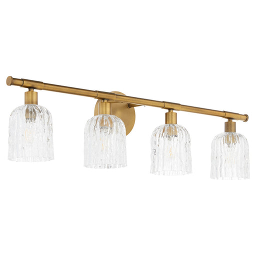 Meriam Four Light Vanity Brushed Brass