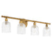 Quorum - 593-4-47 - Four Light Vanity - Meriam - Brushed Brass