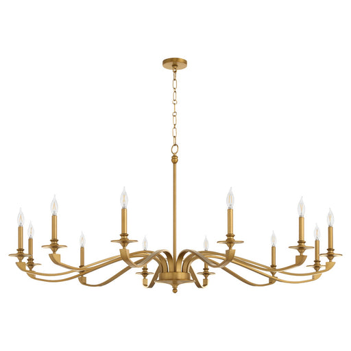 Chantelle 12 Light Chandelier Brushed Brass