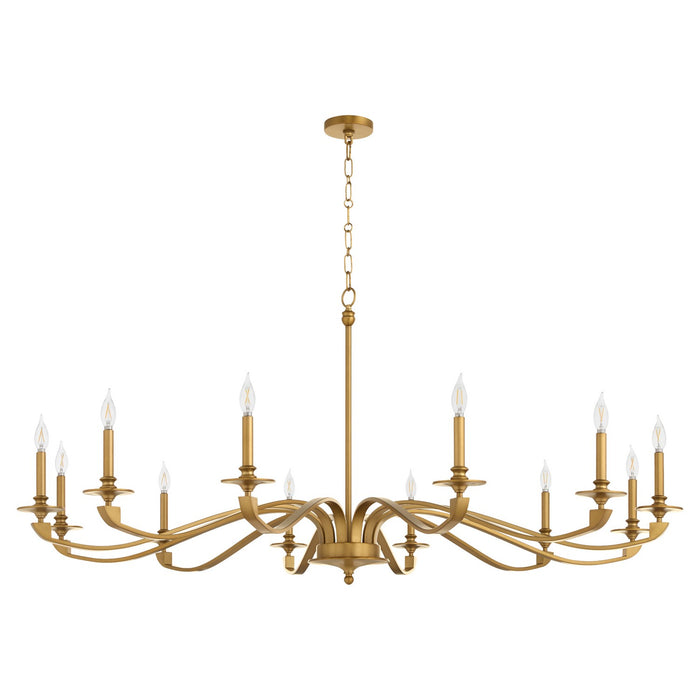 Quorum - 6240-12-47 - 12 Light Chandelier - Chantelle - Brushed Brass