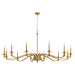 Quorum - 6240-12-47 - 12 Light Chandelier - Chantelle - Brushed Brass