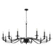Quorum - 6240-12-59 - 12 Light Chandelier - Chantelle - Matte Black
