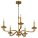 Quorum - 6240-5-47 - Five Light Chandelier - Chantelle - Brushed Brass