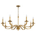 Quorum - 6240-8-47 - Eight Light Chandelier - Chantelle - Brushed Brass