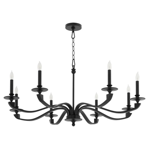 Chantelle Eight Light Chandelier Matte Black