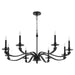 Quorum - 6240-8-59 - Eight Light Chandelier - Chantelle - Matte Black