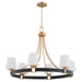 Quorum - 635-6-80 - Six Light Chandelier - Hidalgo - Aged Brass