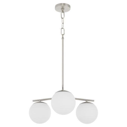 Jasper Three Light Chandelier Satin Nickel