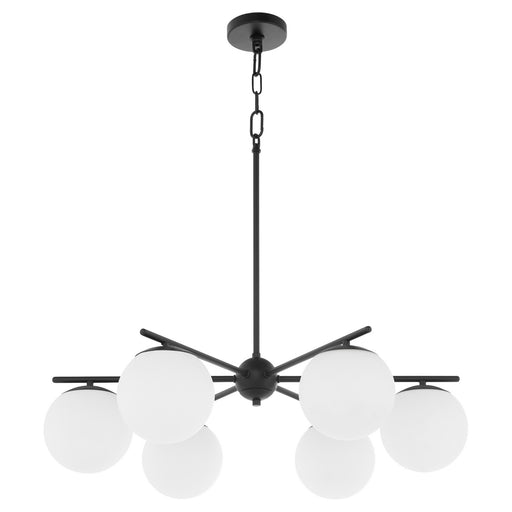 Jasper Six Light Chandelier Matte Black
