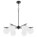 Quorum - 639-6-59 - Six Light Chandelier - Jasper - Matte Black