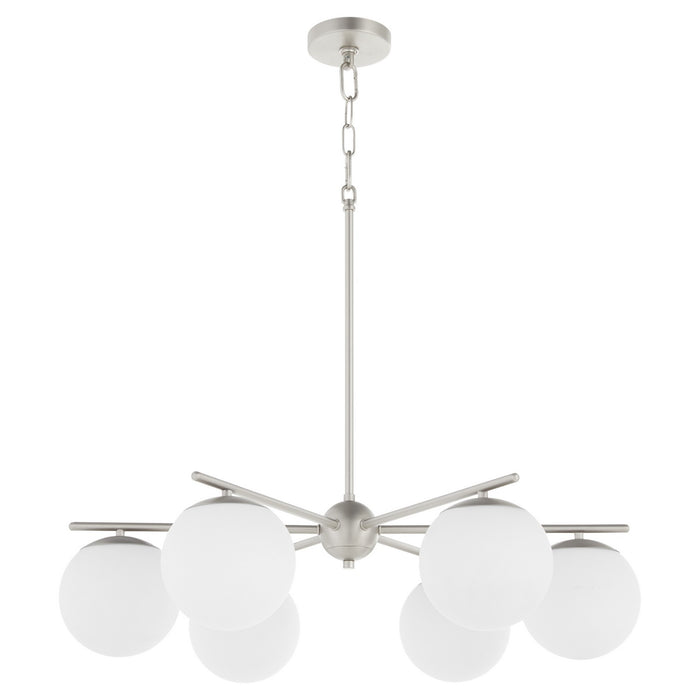 Quorum - 639-6-65 - Six Light Chandelier - Jasper - Satin Nickel