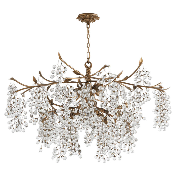 Quorum - 670-8-46 - Eight Light Chandelier - Glicina - Natural Brass