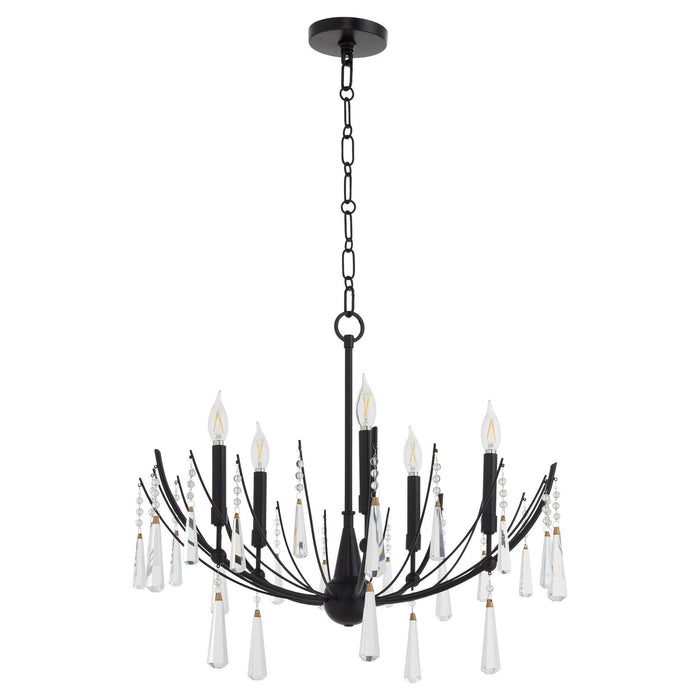 Quorum - 673-5-59 - Five Light Chandelier - Eloise - Matte Black