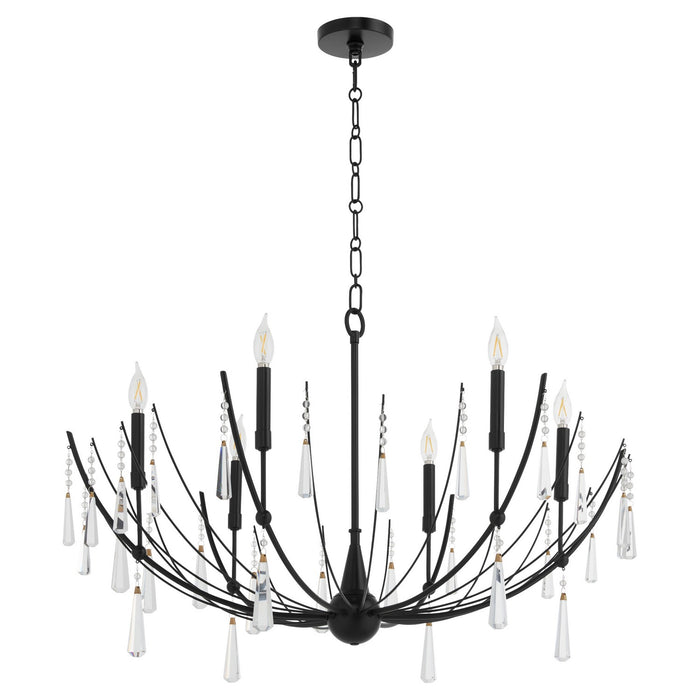 Quorum - 673-6-59 - Six Light Chandelier - Eloise - Matte Black