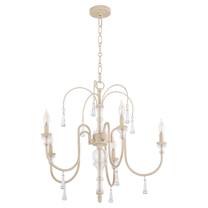 Quorum - 685-5-52 - Five Light Chandelier - Clasica - Washed Oak
